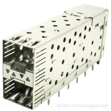 2 x 1 SFP Cage/2 x 1 SFP + Cage Connector with Light Pipe